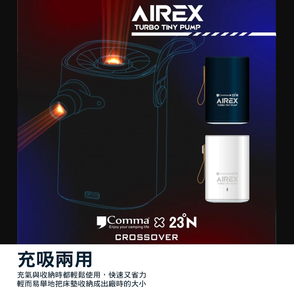 無線打氣機 【逐露天下】 北緯 AIREX 強力無線打氣機 迷你打氣機 逗點x北緯聯名 露營