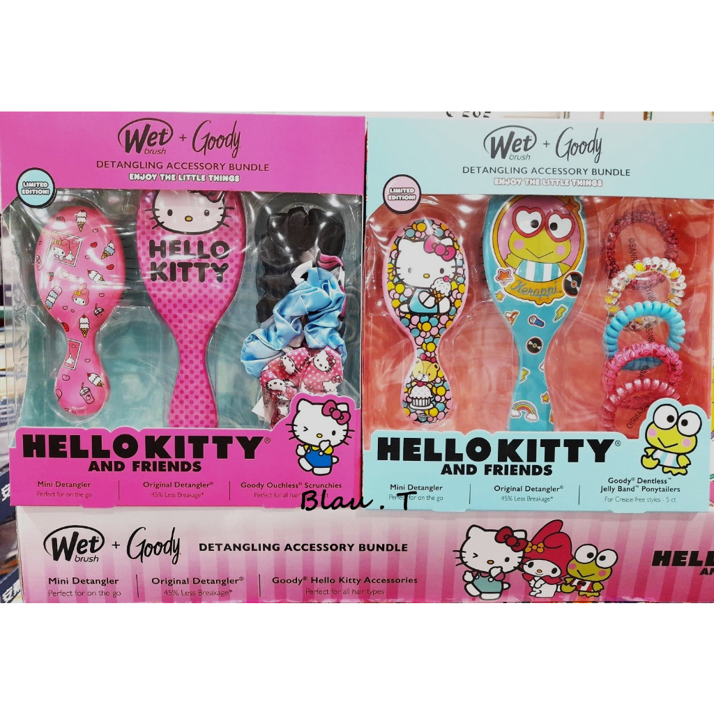 現貨🎶 Wet Brush 梳子髮飾組 Hello Kitty 美樂蒂 大眼蛙 好市多代購 COSTCO 蝦皮購物