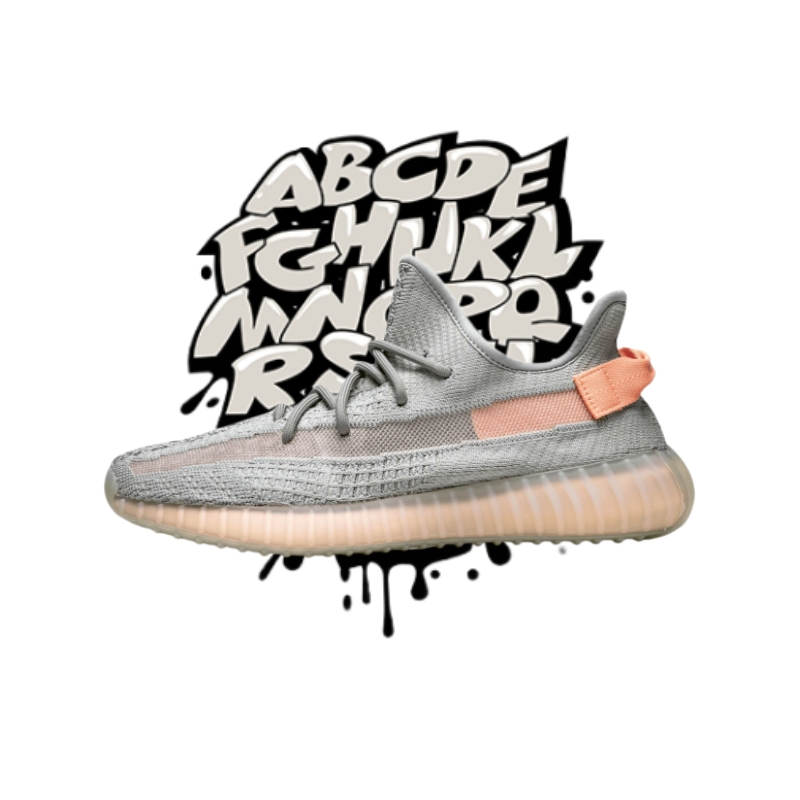 26-letters ㊣ ADIDAS YEEZY BOOST 350 V2 True Form 灰橙 EG7492