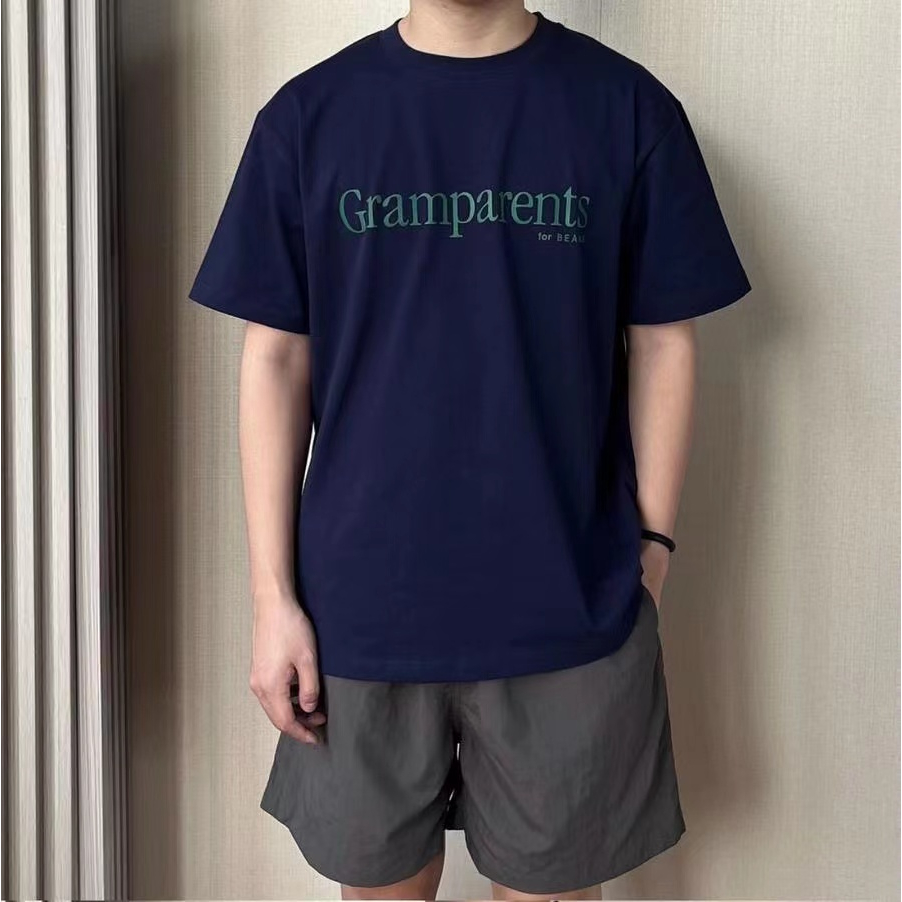 NANA】Gramparents✖️Beams聯名款短袖印花logo 運動休閒圓領T恤潮牌短