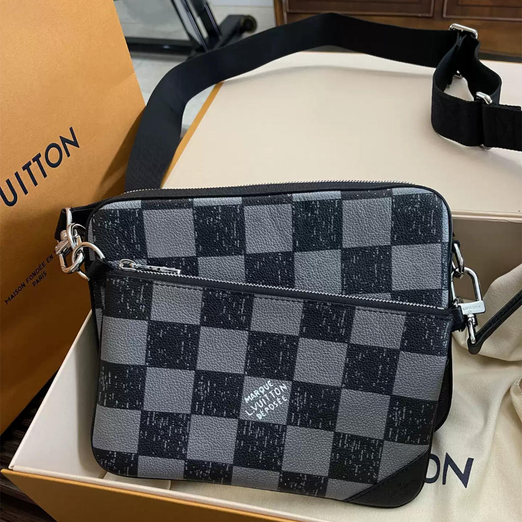 N80401 Louis Vuitton Damier Checkerboard Trio Messenger Bag