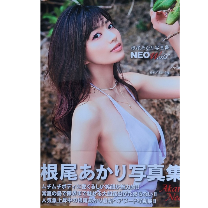 二手日本根尾明里根尾あかりNEO World 親筆簽名寫真寫真集寫真書(2款可 