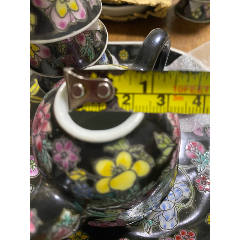 ☆煎茶道具 中国古玩 染付花文煎茶碗 １客 邪魔くさく