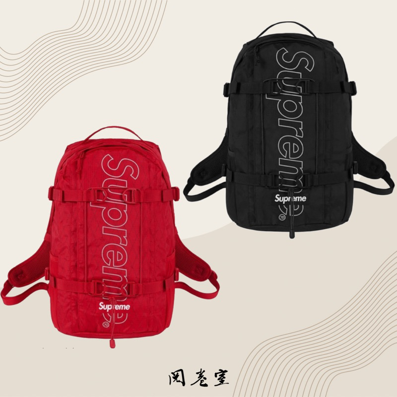 閱卷室》【抵台途中】Supreme Backpack (FW18) 45th 45代後背包黑登山