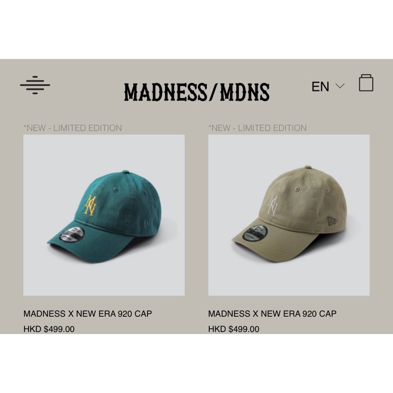 23 MADNESS X NY 920 CAP聯名款 帽子 正品代購 鴨舌帽 2色 潮流 街頭 余文樂