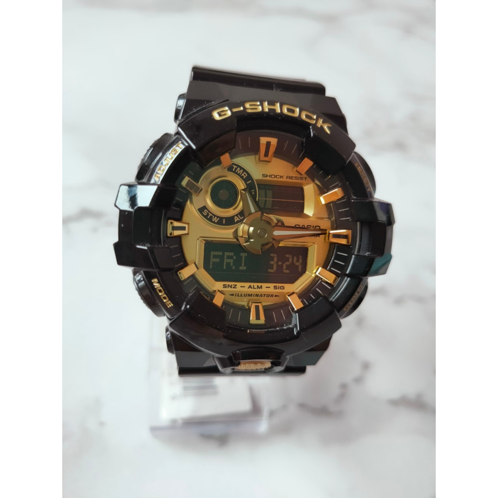 卡西歐G-SHOCK絕對強悍大型指針 GA-710GB-1A雙顯運動手錶 防水200米 3D立體整點刻度 原產公司貨 | 蝦皮購物