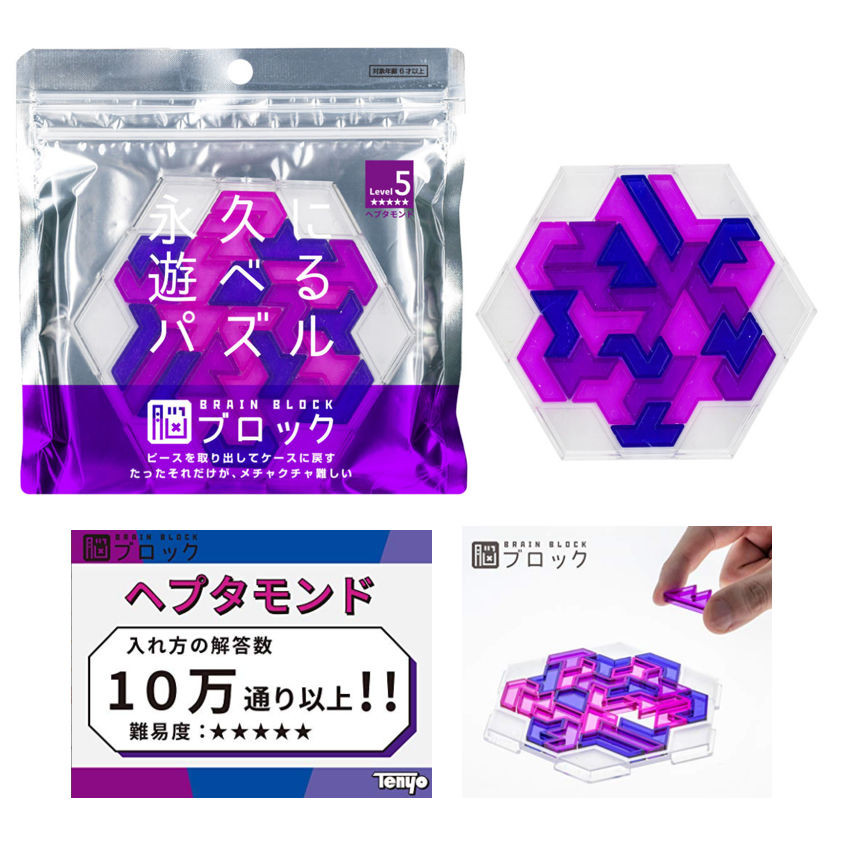 【現貨】日本Tenyo BRAIN BLOCK 益智拼圖 五種等級 拼圖 七巧板 | 蝦皮購物