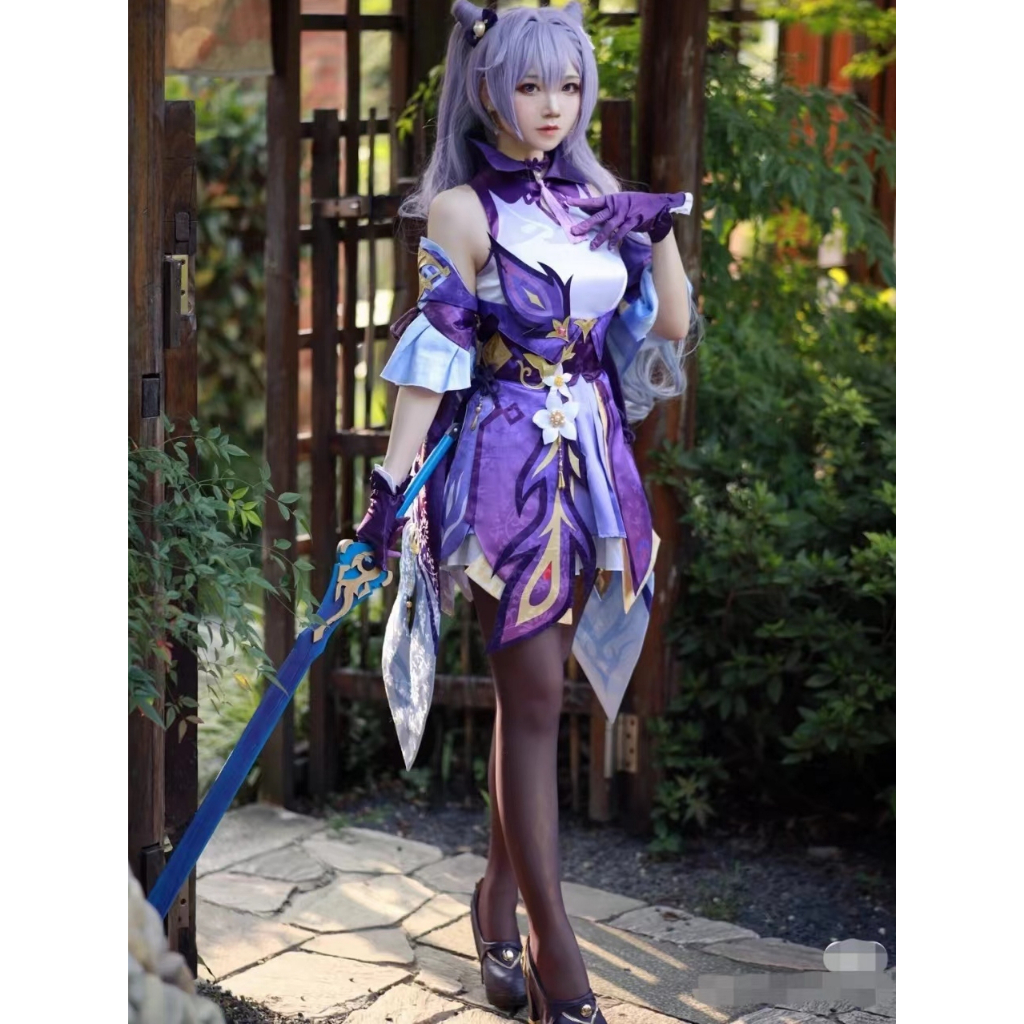 次元收藏館 原神刻晴cosplay服璃月七星刻晴cosplay動漫游戲服裝御姐女裝COS角色扮演 | 蝦皮購物