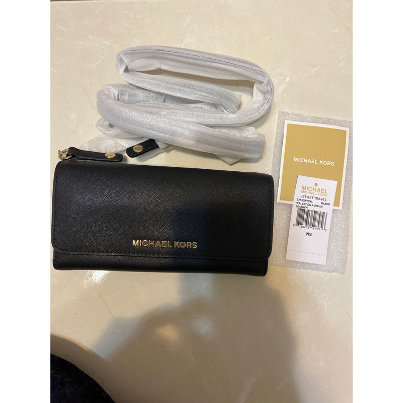 Michael kors jet set travel wallet deals on a chain