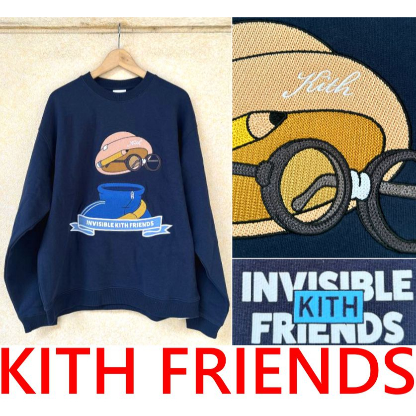BLACK全新KITH虛擬動畫人物INVISIBLE FRIENDS透明人系列厚長T衛衣 (不公開販售系列) | 蝦皮購物