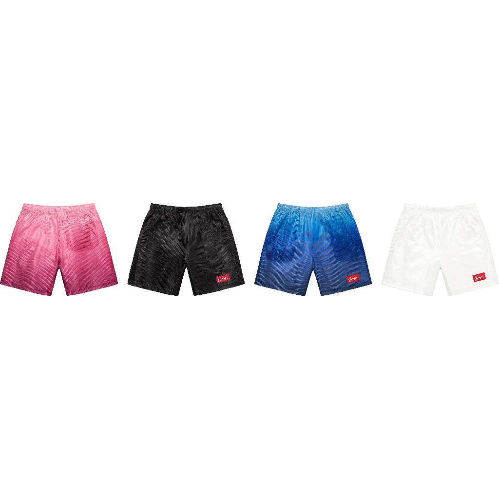 紐約范特西】預購SUPREME SS23 GRADIENT MESH STRIPE BAGGY SHORT 短褲