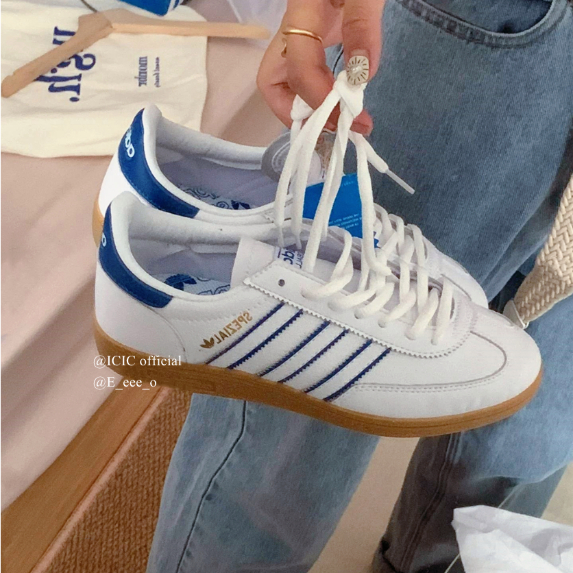 ICIC▹Αdidas Originals Samba 白藍白灰藍皮革麂皮德訓鞋ID6964 IG2339