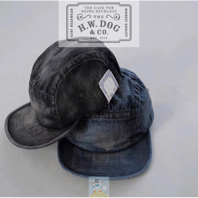 THE H.W. DOG & CO. 23SS WASH DENIM JET CAP 水洗 牛仔布 鴨舌帽 遮陽帽