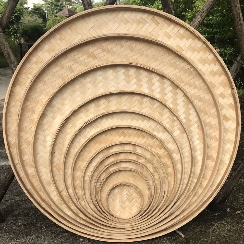 【闆弟】大號晾曬純手工編織無孔竹竹編圓簸箕簸箕頭層竹皮全裝飾竹匾編竹製品竹篩晾曬火鍋託盤子竹匾畫畫繪畫大號茶葉竹 | 蝦皮購物