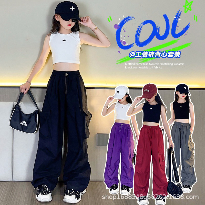 ［特價$149→$129］童裝尼龍側拉鍊工裝褲