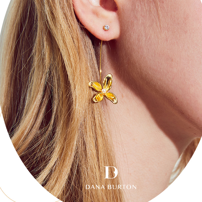 米亞購物網⟫🇰🇷韓國Dana Burton 法式天竺葵葉耳環Earring