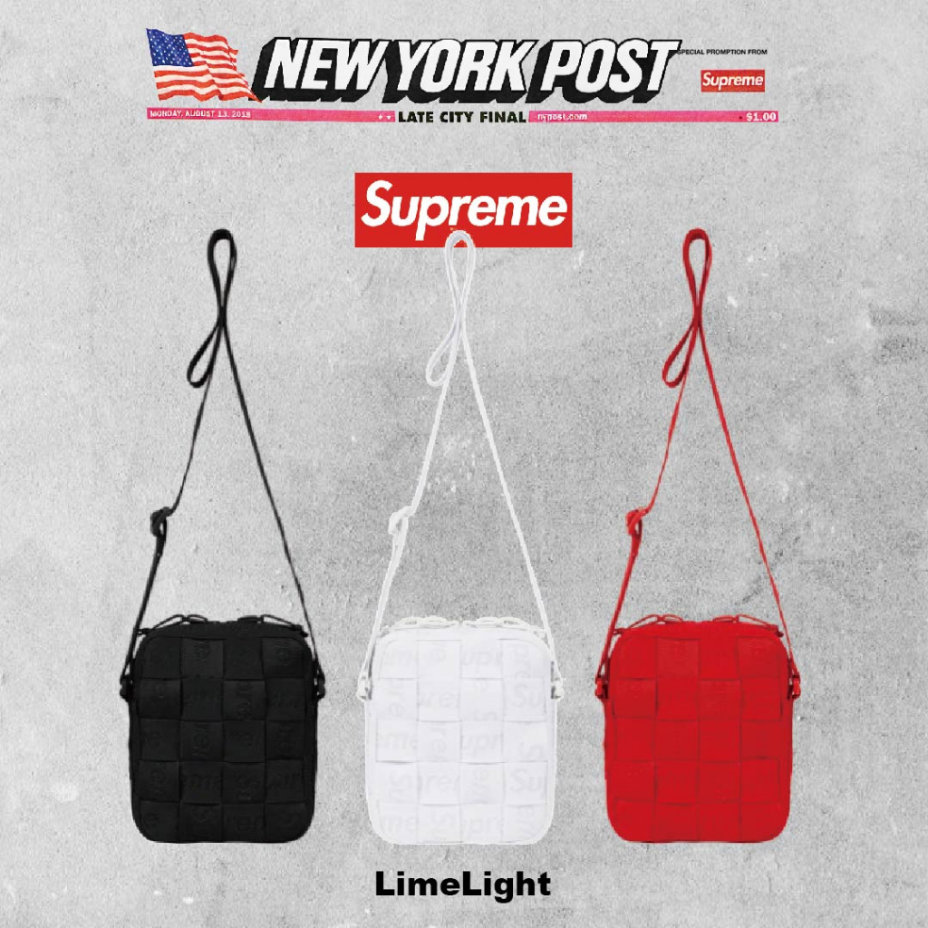 ☆LimeLight☆ 2023 Supreme 23SS Woven Shoulder Bag 編織小包黑色