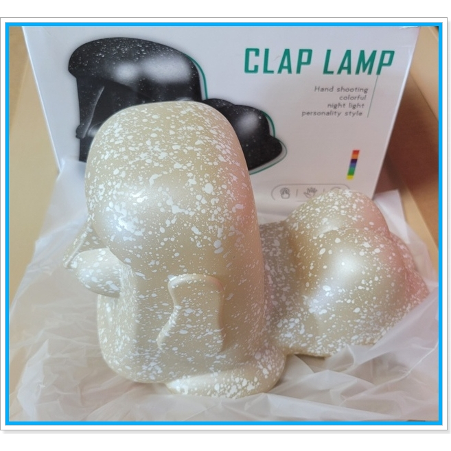 {現貨}{全新} 摩艾 CLAP LAMP 造型 夜燈 手機支架 石像 拍拍燈 氛圍燈 氣氛燈 暖光燈 白光燈 | 蝦皮購物