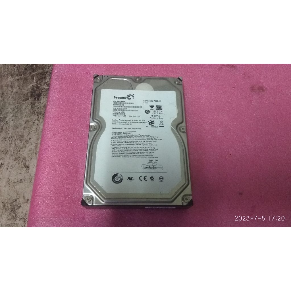 賣2手良品Seagate Barracuda 3.5吋 1TB SATA3硬碟 (ST31000524AS) | 蝦皮購物