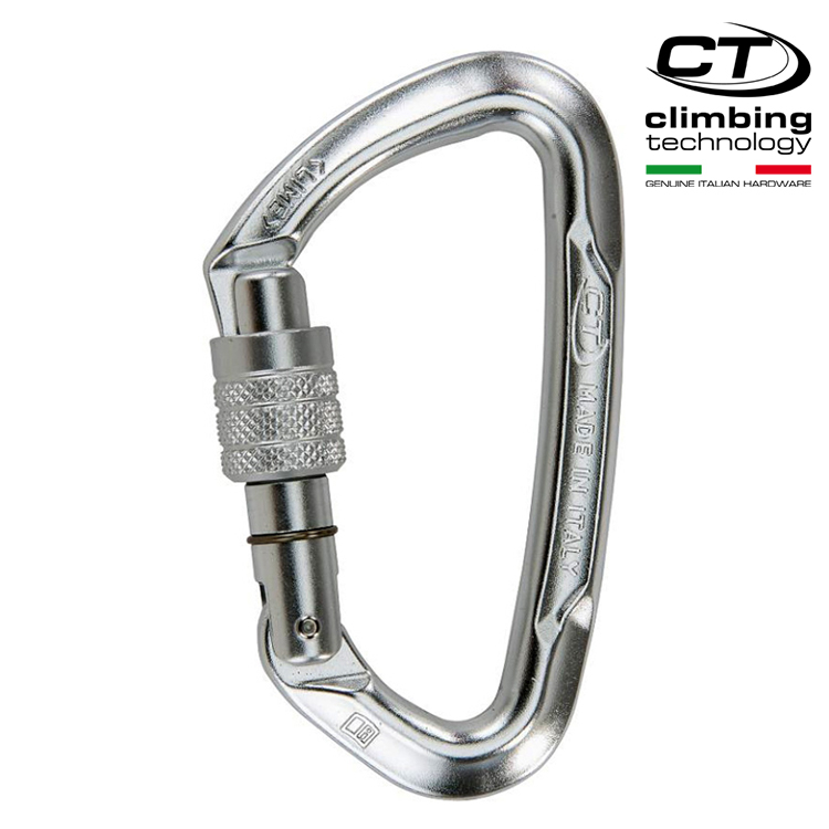 Climbing Technology D型鋁合金有鎖鉤環2C45800XTB 原色 | 蝦皮購物