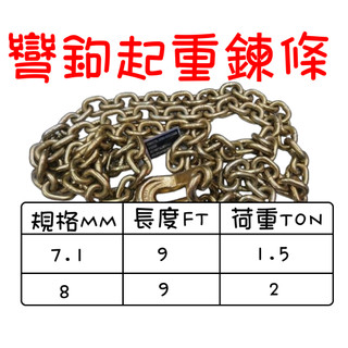 彎鉤吊鍊 起重吊鍊 貨物吊昇 手拉吊車 吊重設備 9尺(2.7M) | 蝦皮購物