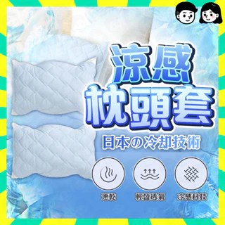 出貨快+免運🔥涼感枕頭套 枕頭套 枕頭墊 冰涼墊 枕頭保潔墊 涼感 冰涼 外銷日本 冰絲 枕套