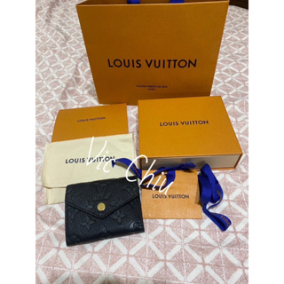 Auth LOUIS VUITTON Zoe Wallet M62935 Black Monogram Empreinte