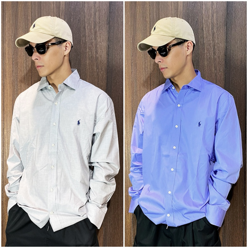 美國百分百【全新真品】Ralph Lauren 長袖襯衫RL 上衣小馬POLO 素面