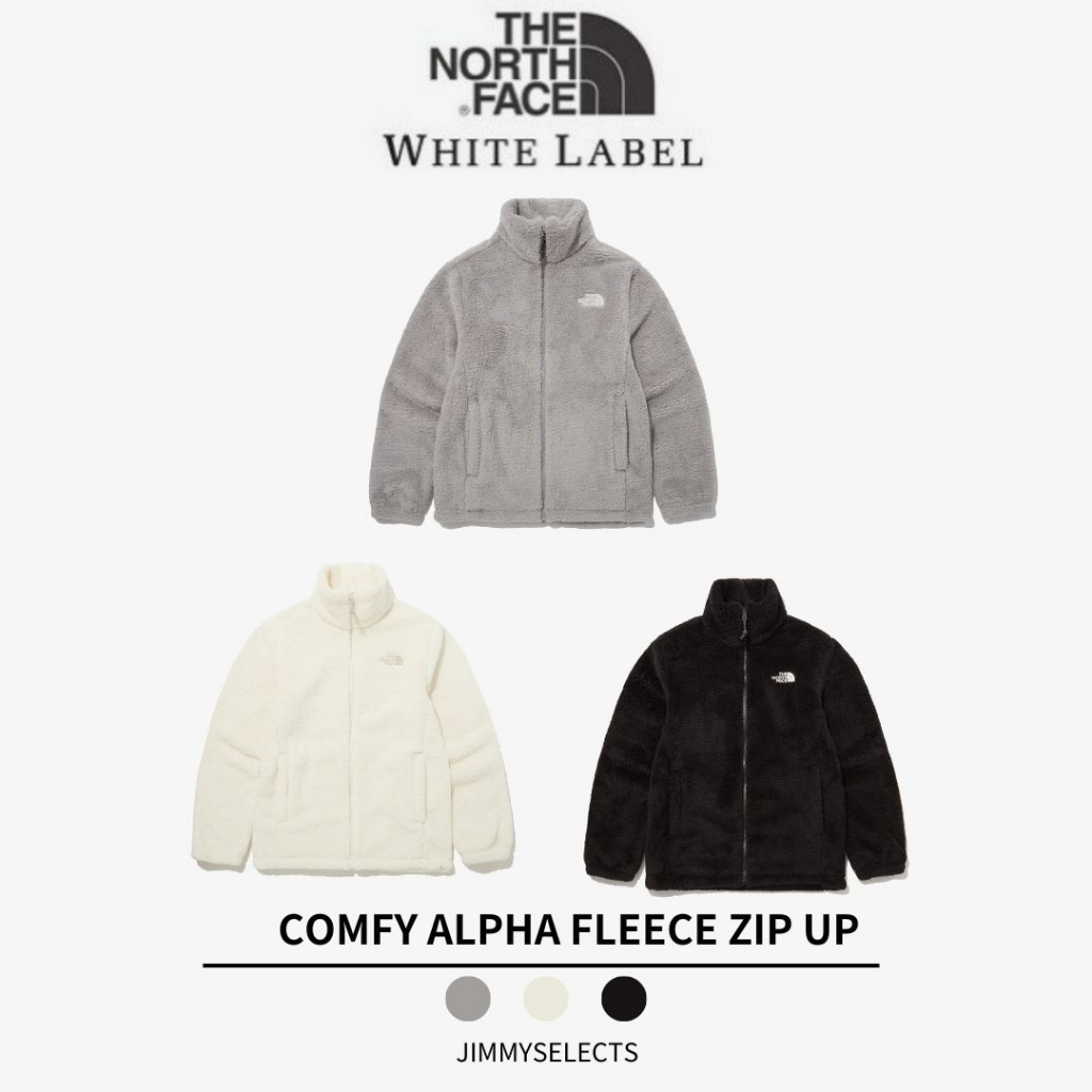 吉米.tw】韓國代購THE NORTH FACE 白標COMFY ALPHA 立領毛絨拉鍊外套