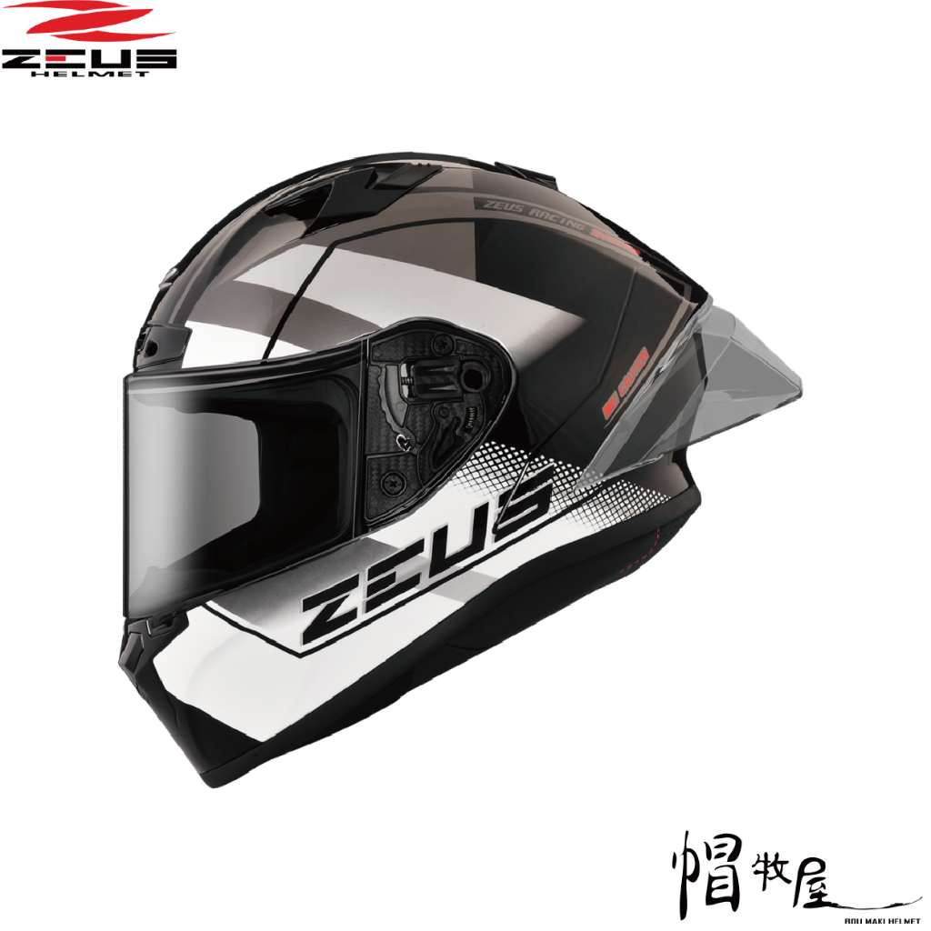 【帽牧屋】ZEUS瑞獅 ZS-826 全罩 安全帽 BK17 黑 / 白 | 蝦皮購物