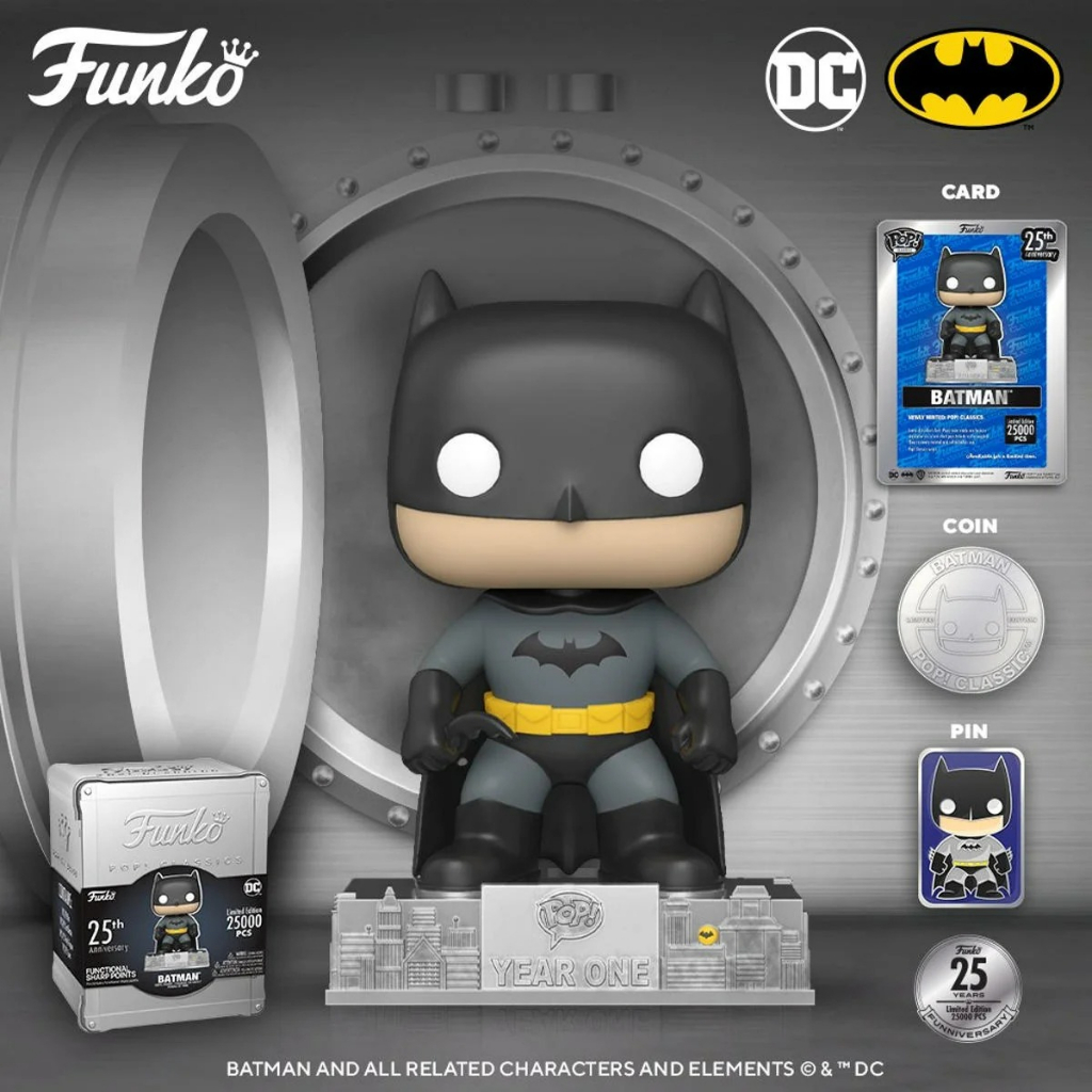 C&J 限量版現貨FUNKO POP 蝙蝠俠鐵盒25周年紀念版01C 25000限BATMAN DC