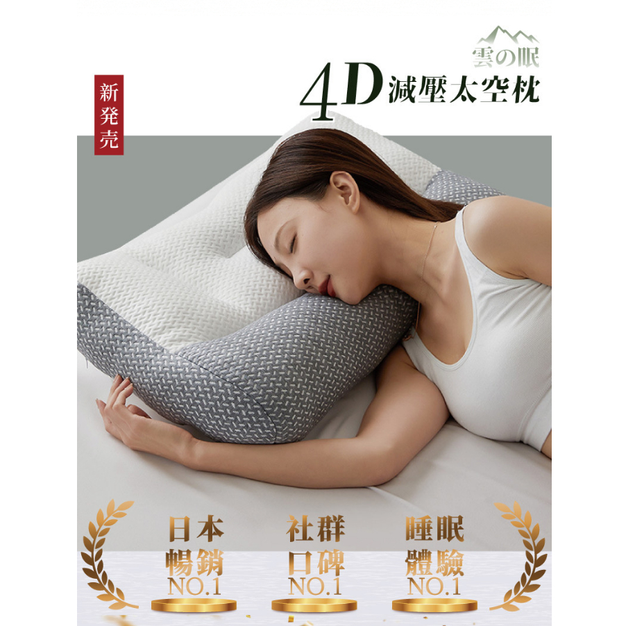 【雲の眠 】4D減壓太空枕 護頸枕 頸枕 護頸枕頭 脖子枕頭 日本護頸牽引枕 大豆纖維枕 頸椎枕 牽引枕 頸椎矯正枕枕頭 | 蝦皮購物