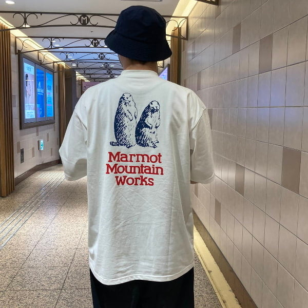 日本現貨L】Marmot × BEAMS 別注Marmot Mountain Works 土撥鼠聯名短T