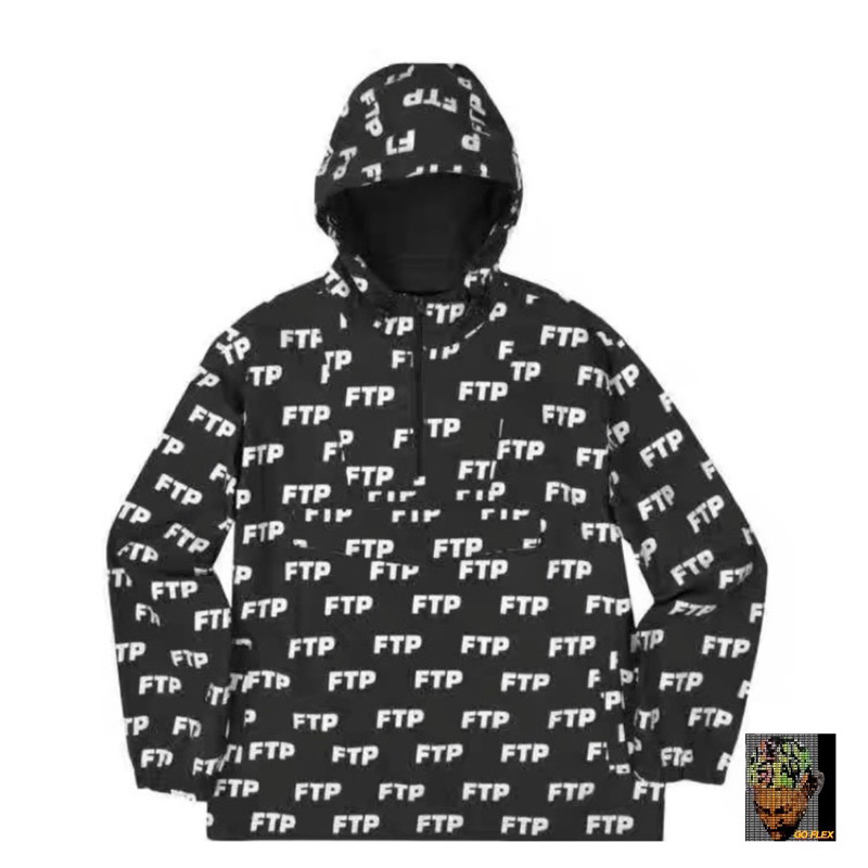 FTP Anorak allover half zipper hood windproof Hoodie | 蝦皮購物