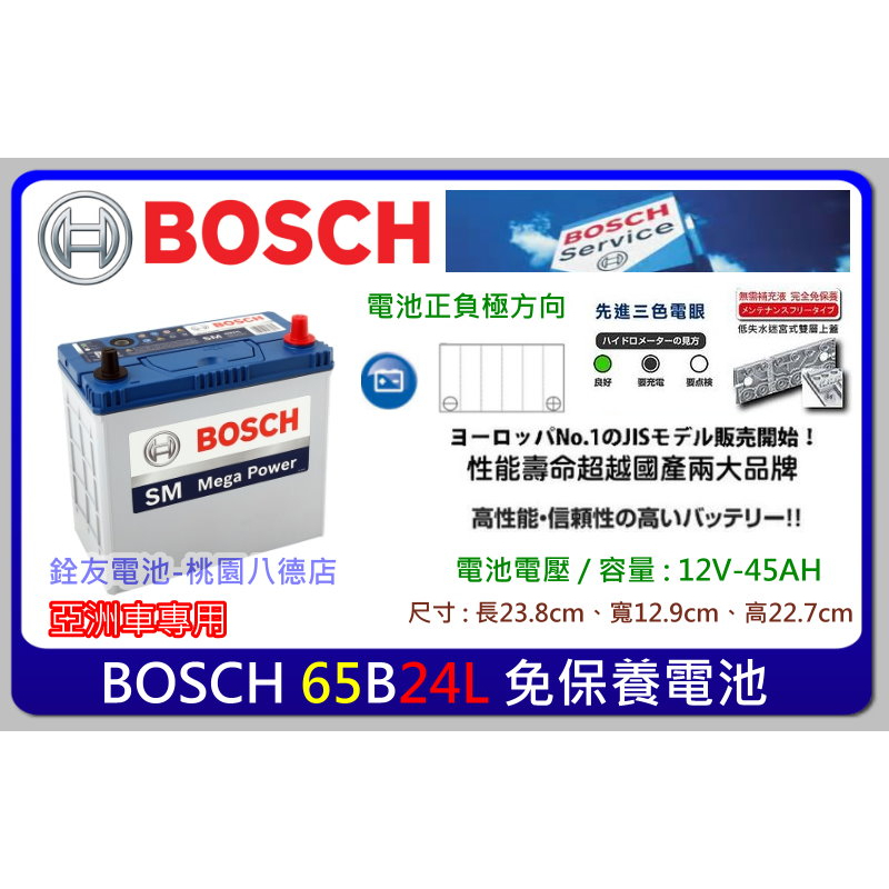 +桃園電池-銓友電池 德國 BOSCH SM 65B24L 鍛造極板 長壽命 汽車電瓶 汽車電池 | 蝦皮購物