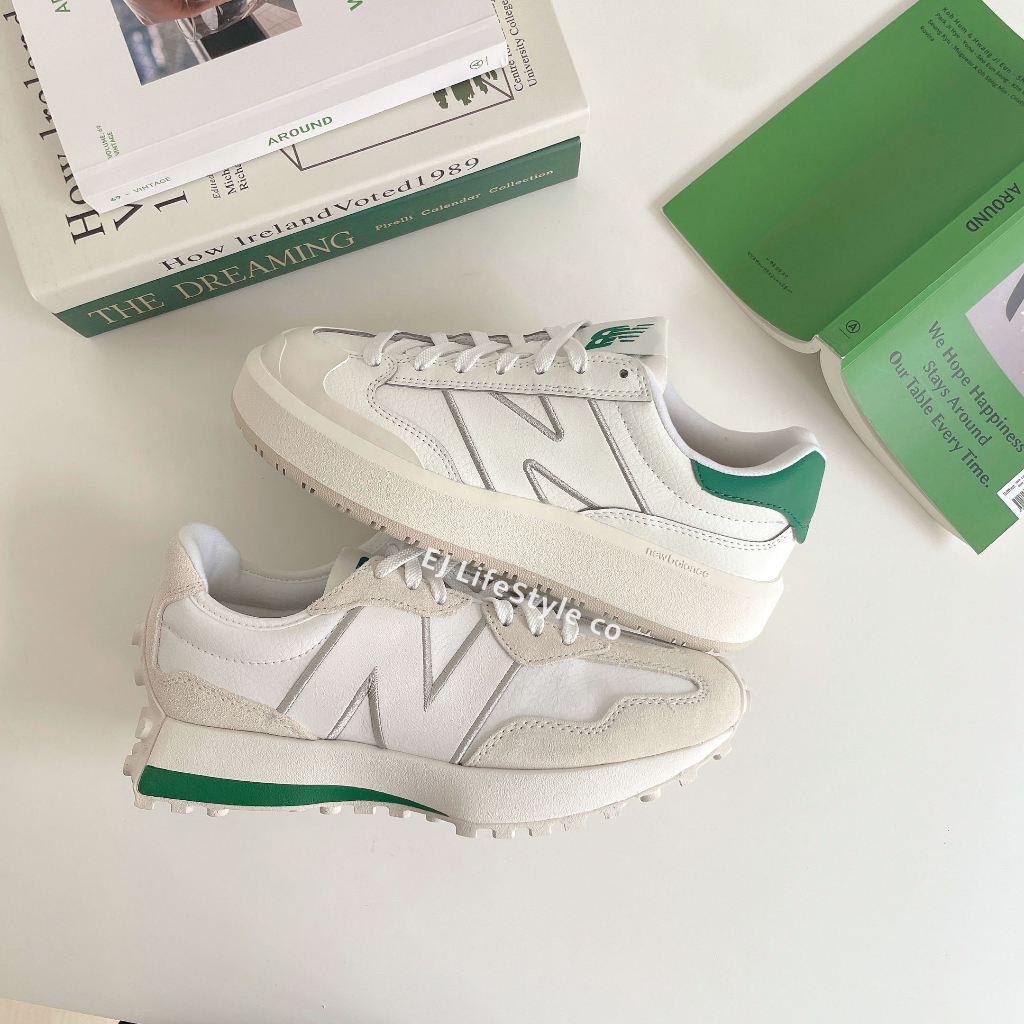 EJ- 現貨NEW BALANCE 302 NB 白綠復古綠奶油白厚底運動CT302UNP