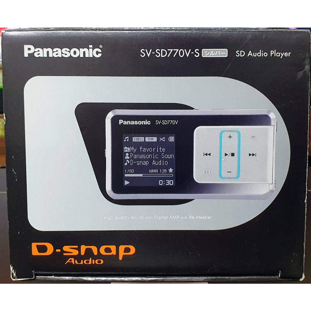 ~艾瑞克~ Panasonic 國際牌 插卡式MP3隨身聽 D-snap SV-SD770 V 銀黑色 近全新 非無線