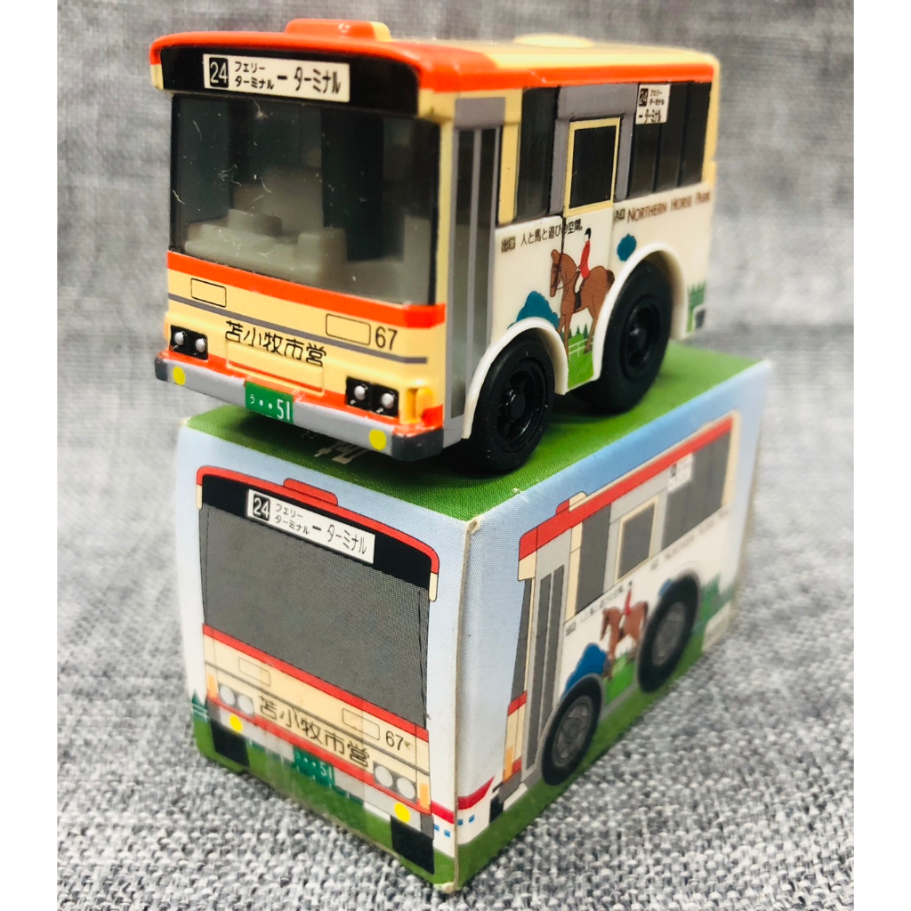 TAKARA 日本原裝 絕版品 Q版 模型巴士 迴力車 模型車苫小牧市営バス ノーザンファーム #36 | 蝦皮購物