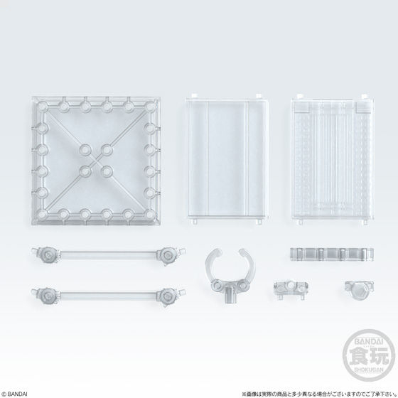 BANDAI 萬代 日版 盒玩 透明版 支架 透明黑 VER 底座 支撐架 建築 鋼骨 (適合8-12CM公仔使用) | 蝦皮購物