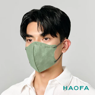 HAOFA氣密型99%防護醫療N95口罩-煙霧綠(30入)