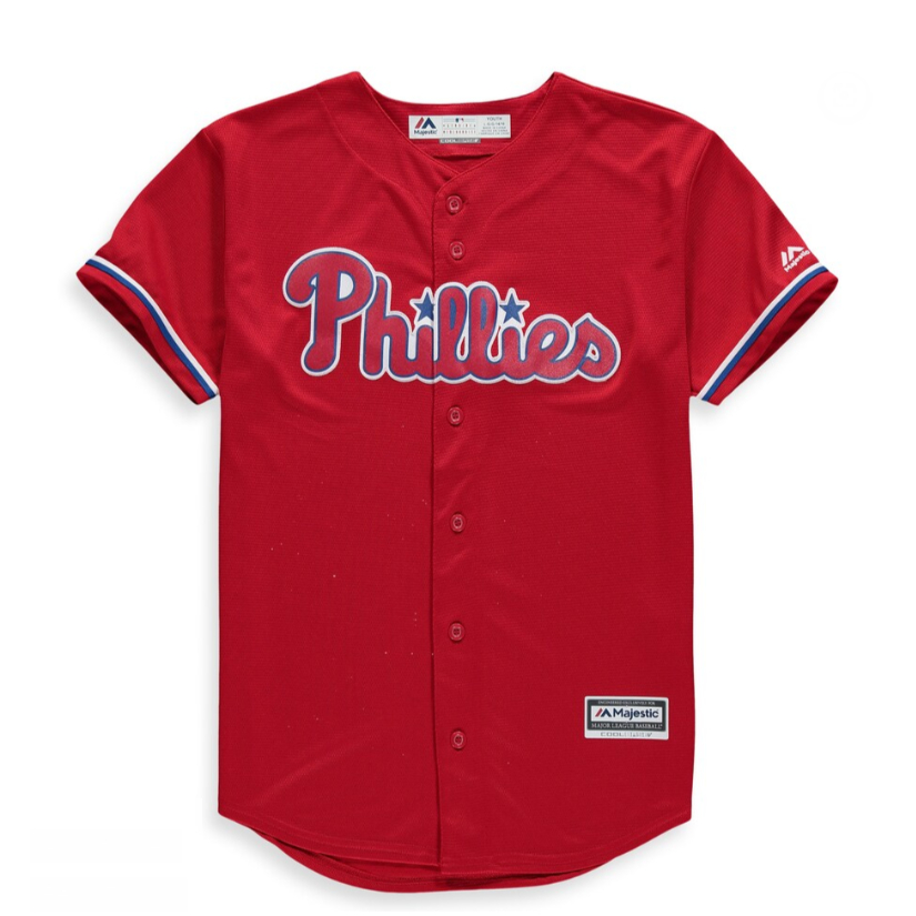 00's Chase Utley Philadelphia Phillies Majestic Cream Alternate