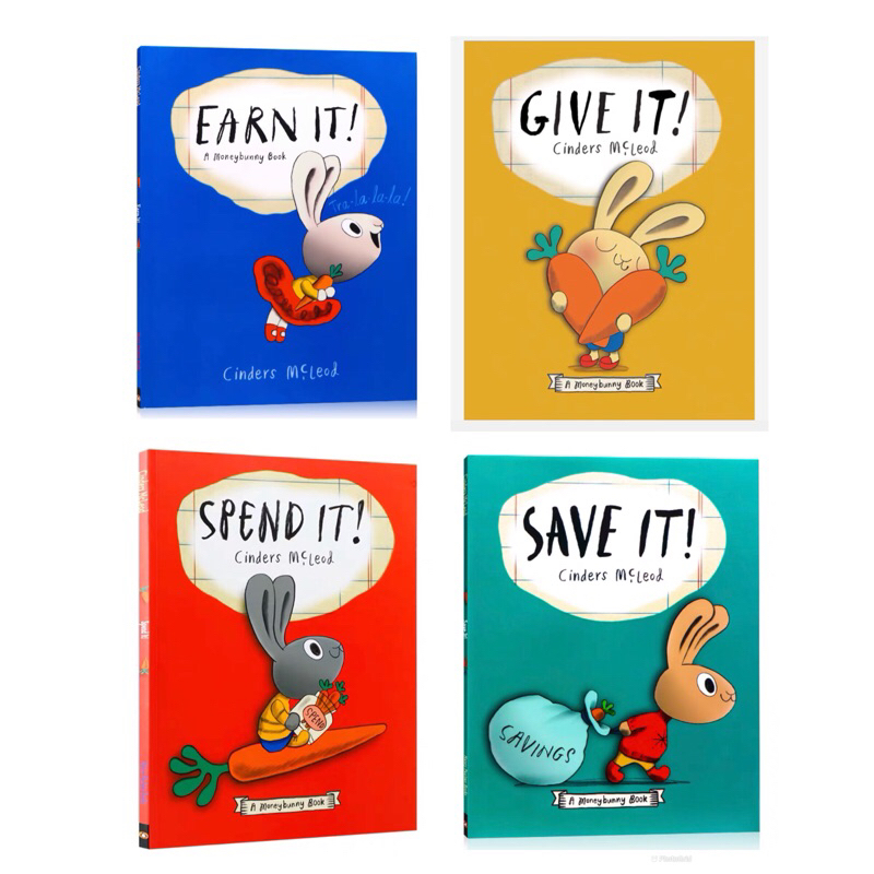 正版平裝 A Money Bunny Book 小兔子理財繪本 Earn it/ Save it/ Spend it | 蝦皮購物