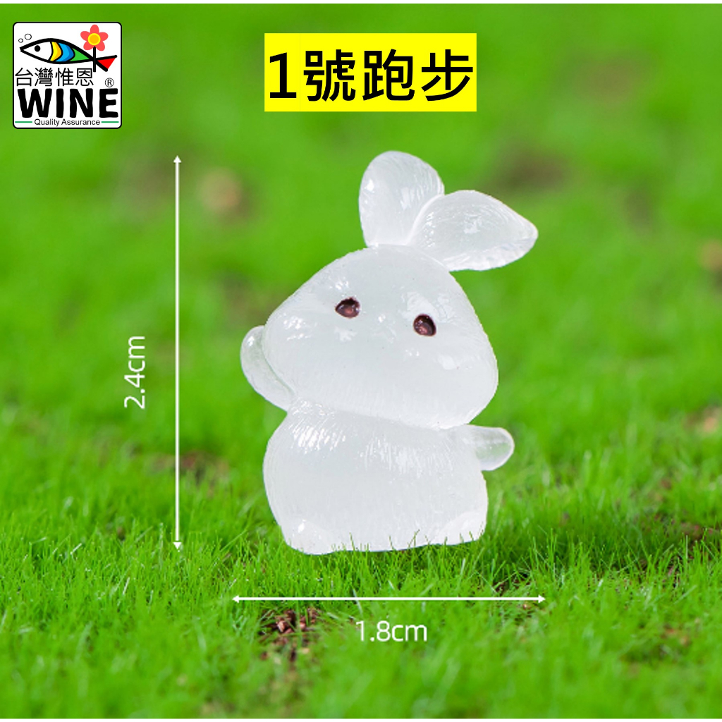 WINE台灣惟恩 微景觀 夜光胖兔子 夜光兔子 兔子 兔 胖兔子 夜光 園藝 室內佈置 | 蝦皮購物