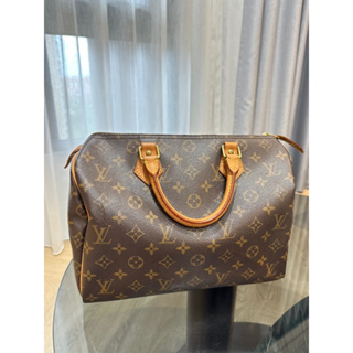 Baul Louis Vuitton en lona Monogram revestida marrón y amarilla -  ep_vintage luxury Store - Hand - Boston - 30 - M41526 – dct - Bag - Bag -  Vuitton - Louis - Monogram - Speedy