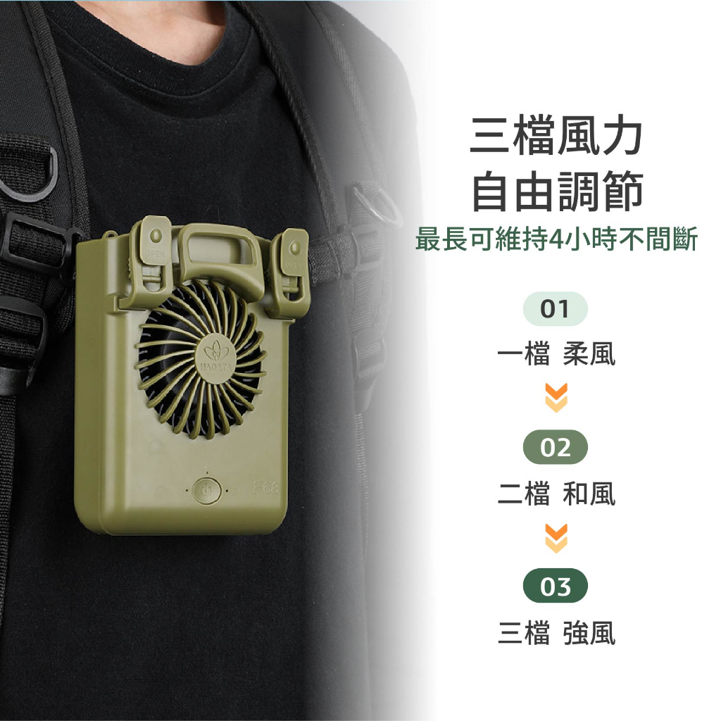 HADATA 掛腰風扇 頸掛風扇 F6 F66 隨身 風扇 電扇 充電 TYPEC 電風扇 小電扇 小風扇 露營風扇 | 蝦皮購物