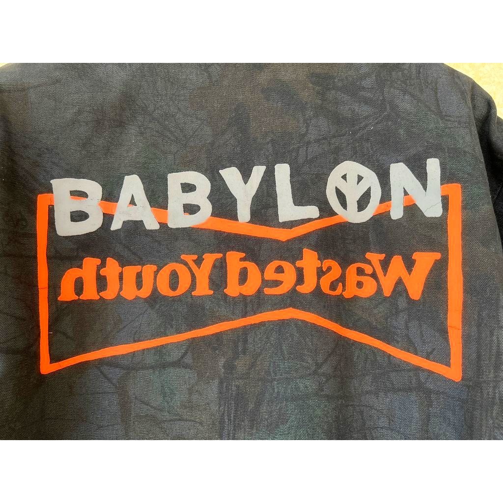 BLACK近全新VERDY x BABYLON暗黑迷彩WASTED YOUTH工作外套WORK BLACK近全新VERDY x BABYLON暗黑迷彩WASTED YOUTH工作外套WORK