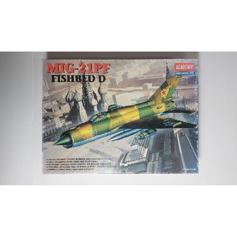 Maquette Academy 1/48 MiG-21 PF Fishbed D - Modèle Militaire Plastique + Bonus