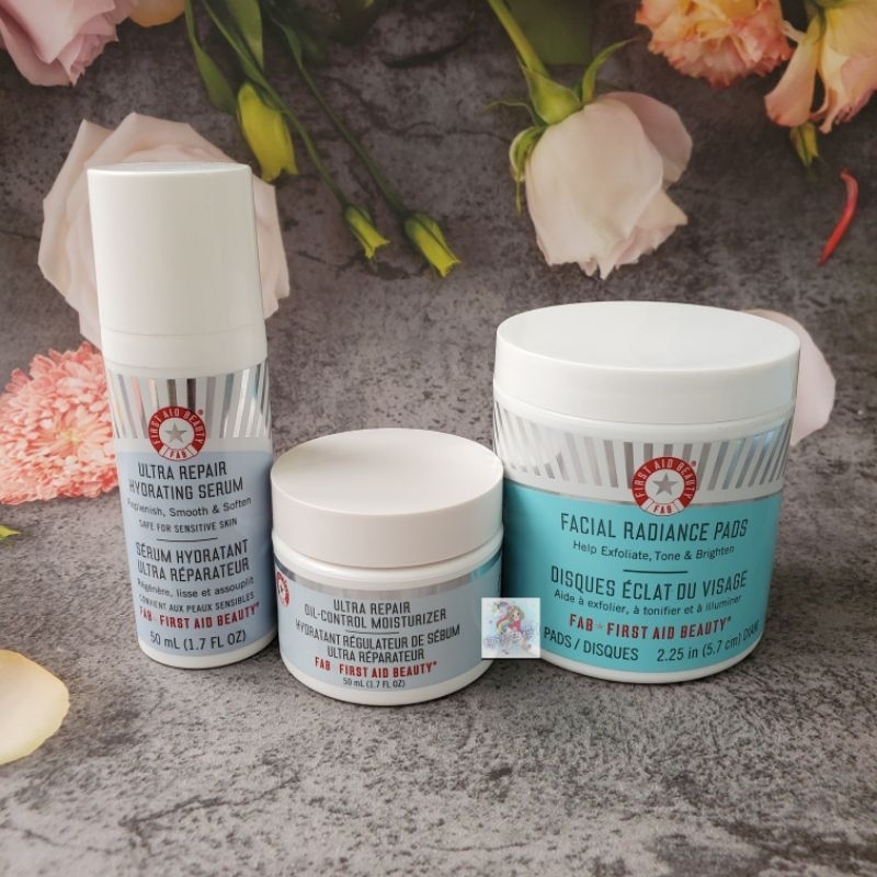 FIRST AID BEAUTY美國過敏肌專櫃熱銷品牌FAB SOS強效修護控油保濕霜柔膚提亮去角質潔膚片 優惠價 現貨 | 蝦皮購物