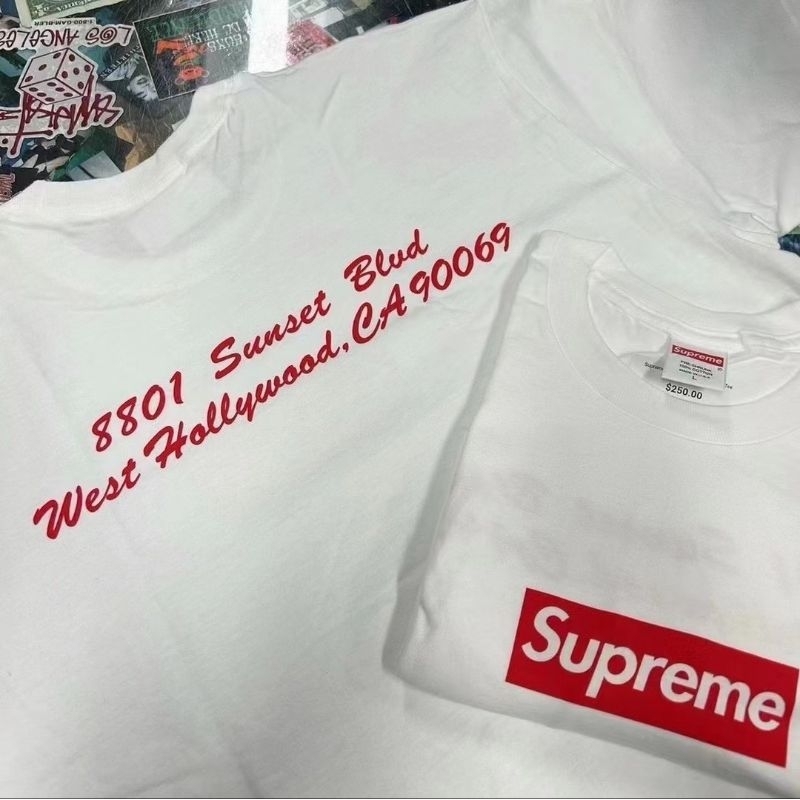 LA Hollywood T恤Supreme 23SS LA BOX LOGO TEE 洛杉矶新店开业