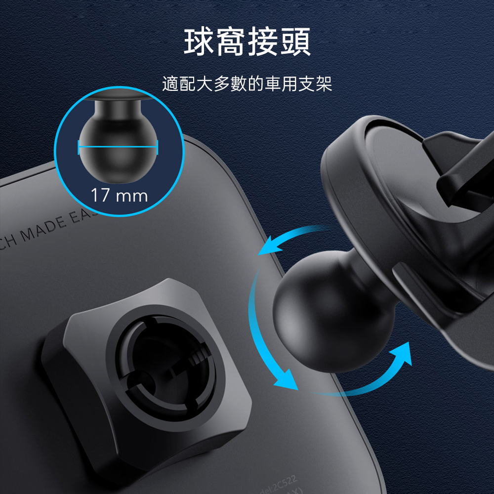 ESR 悅速出風口款 iPhone MagSafe 磁吸車用無線充電支架, 黑
